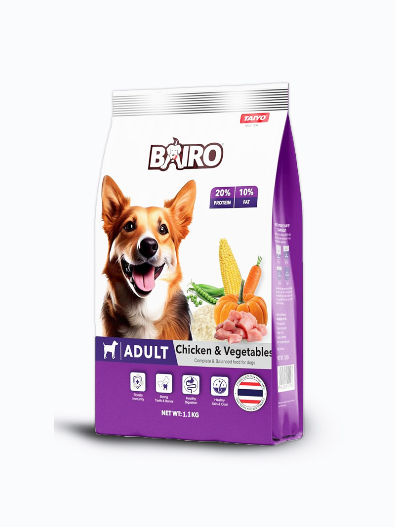 Bairo Adult Chicken & Veg Dog Food 1.1kg | Balanced Nutrition for Adult Dogs | Petindiaonline.com