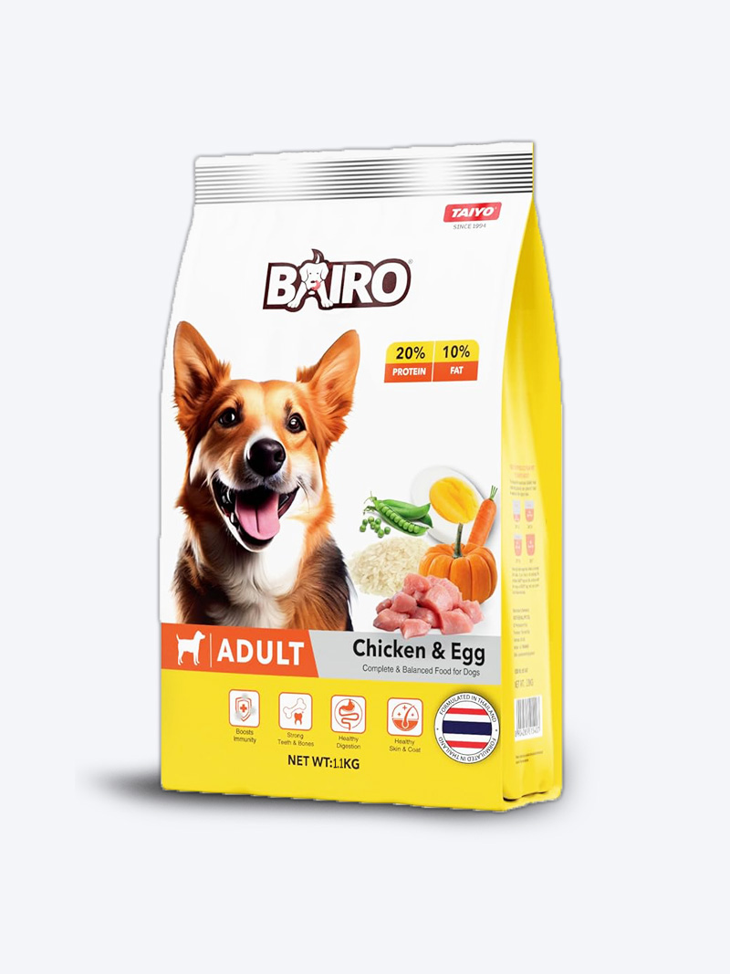 Bairo Adult Chicken & Egg Dog Food 1.1kg | High-Protein Formula | Petindiaonline.com