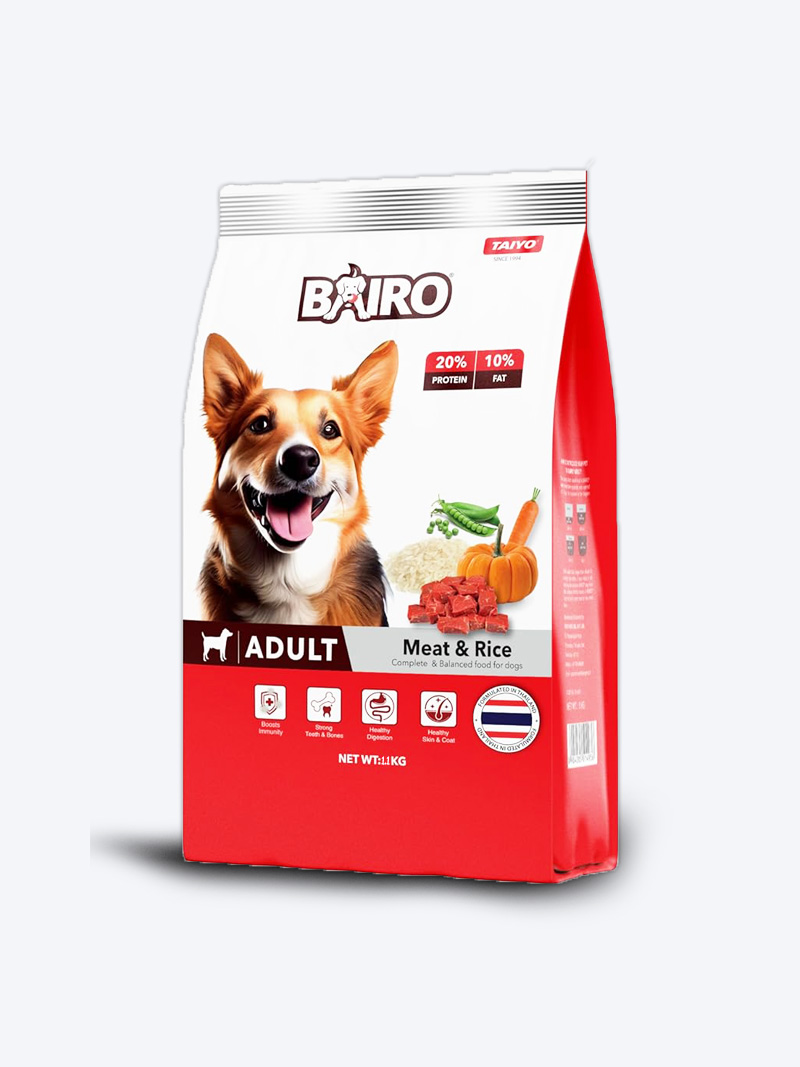 Bairo Adult Meat & Rice Dog Food 1.1kg | Complete Meal for Adult Dogs | Petindiaonline.com