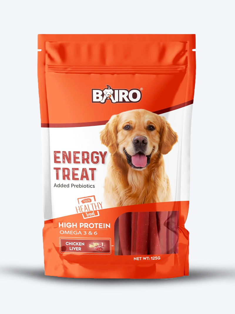 Bairo Energy Dog Treats Chicken & Liver 125g | High-Protein Snacks | Petindiaonline.com
