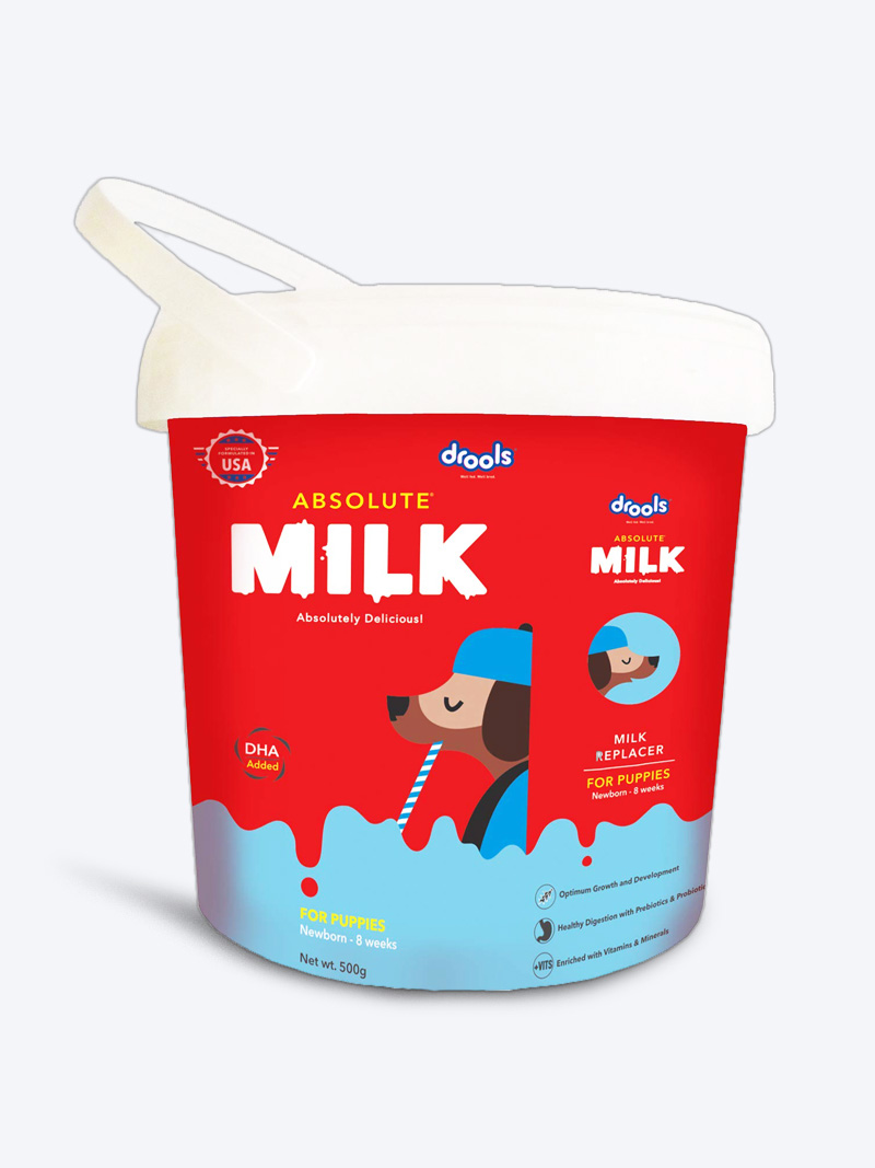 Buy Drools Absolute Milk 500gm – Milk Replacer for Puppies & Kittens | Petindiaonline.com