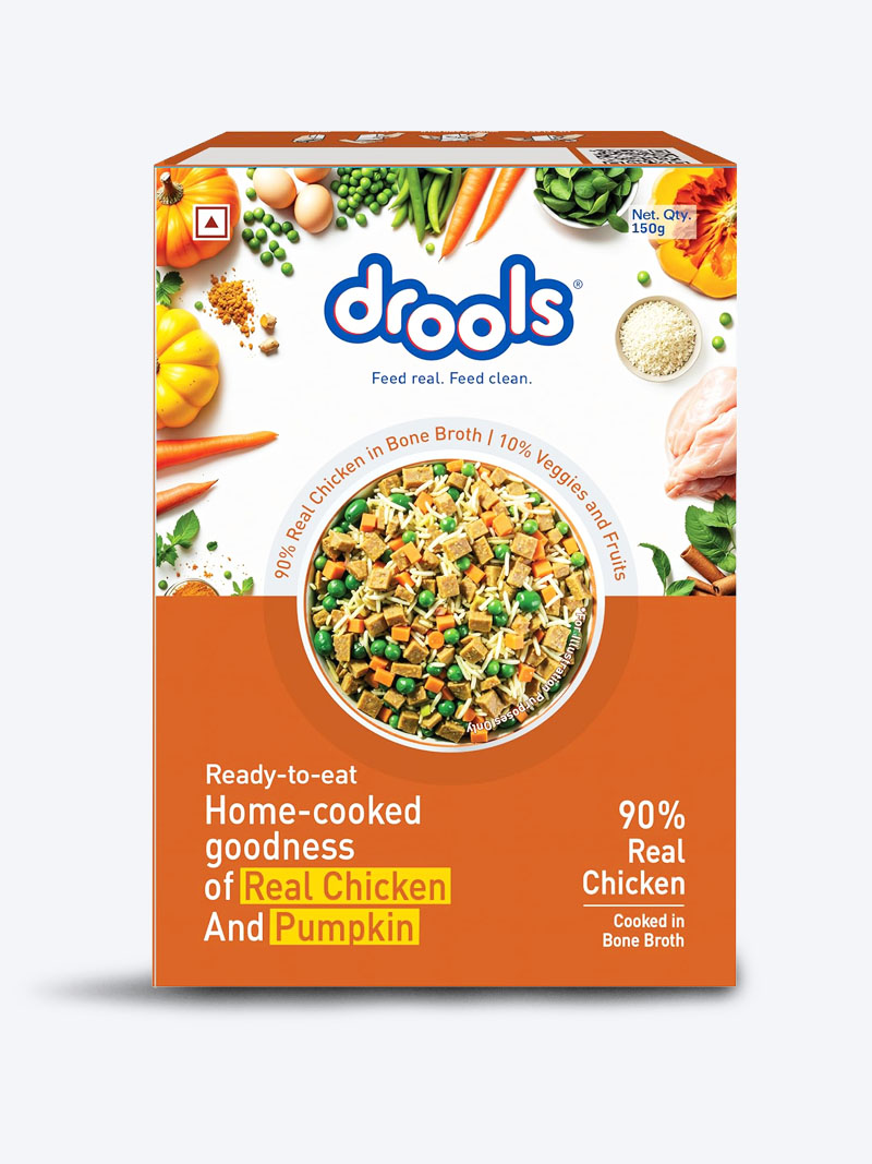 Drools Real Chicken & Pumpkin Wet Dog Food 150g | Healthy Tetra Pack Meal