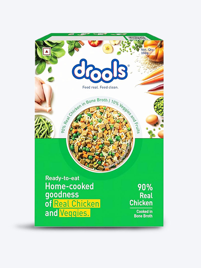 Drools Real Chicken & Veggies Wet Dog Food 150g | Healthy Tetra Pack Meal