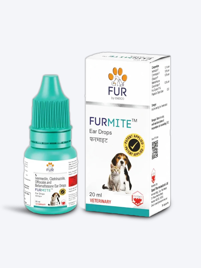 Furmite Ear Drops for Dogs & Cats 20ml | Effective Ear Mite & Infection Treatment