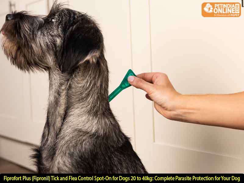 Fiprofort Plus (Fipronil) Tick and Flea Control Spot-On for Dogs 20 to 40kg: Complete Parasite Protection for Your Dog