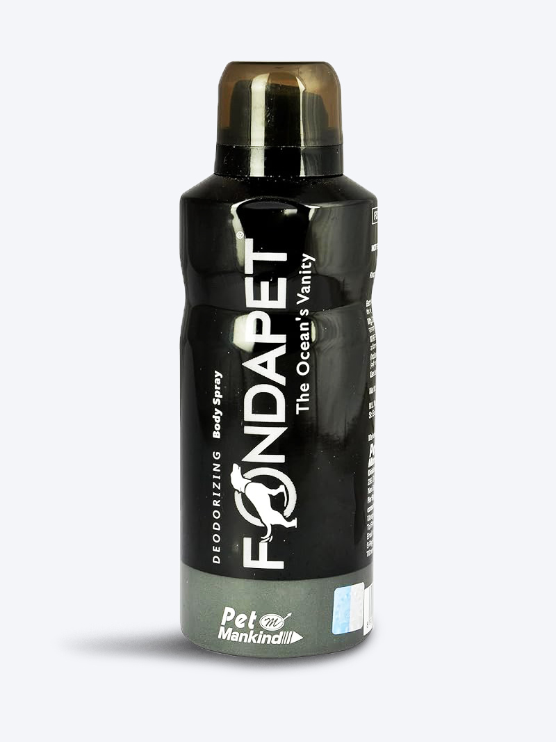 Mankind Fondapet Deodorant Black for Dogs & Cats 150ml – Long-Lasting Pet Odor Control Spray