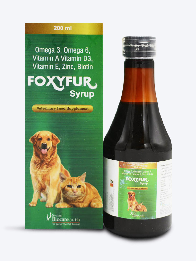 Foxyfur Syrup 250ml – Skin & Coat Supplement for Dogs and Cats