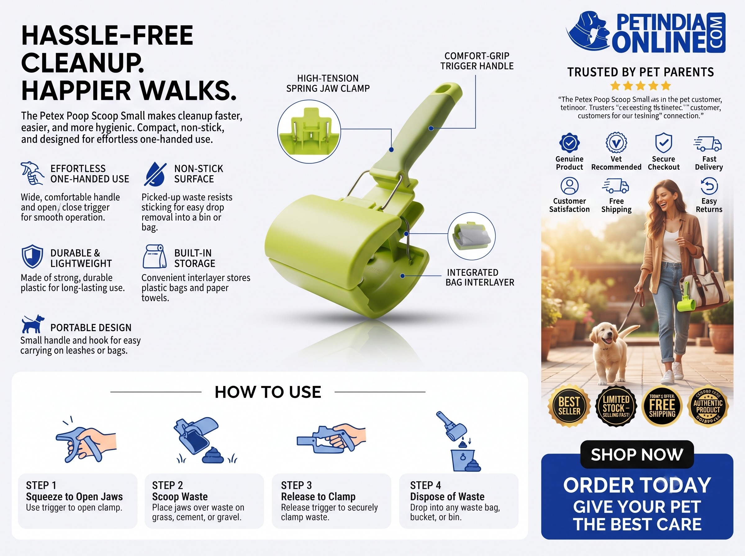 Petex Poop Scoop Small: A Convenient Dog Waste Cleanup Tool