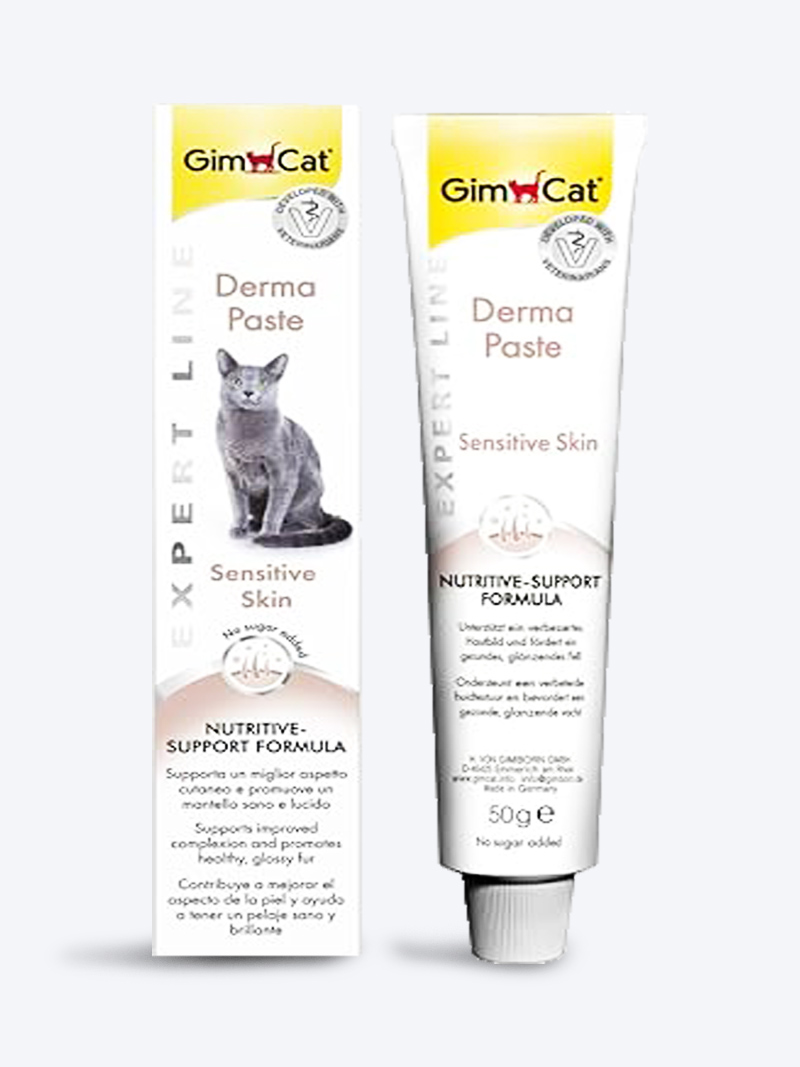 GimCat Derma Paste for Sensitive Skin 50g | Skin & Coat Support Supplement for Cats