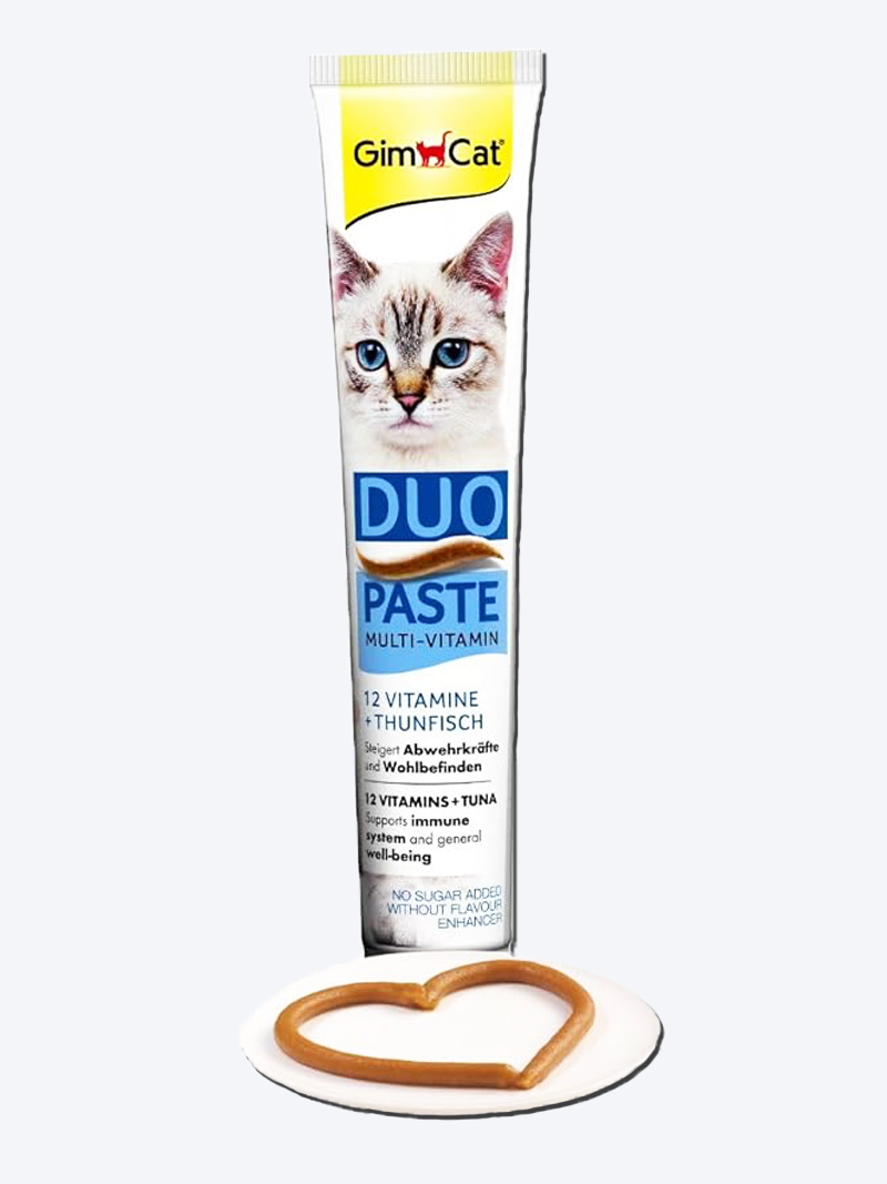 GimCat Duo-Paste Cat Multi-Vitamins Tuna Flavour 50g | Daily Nutrition Supplement for Cats