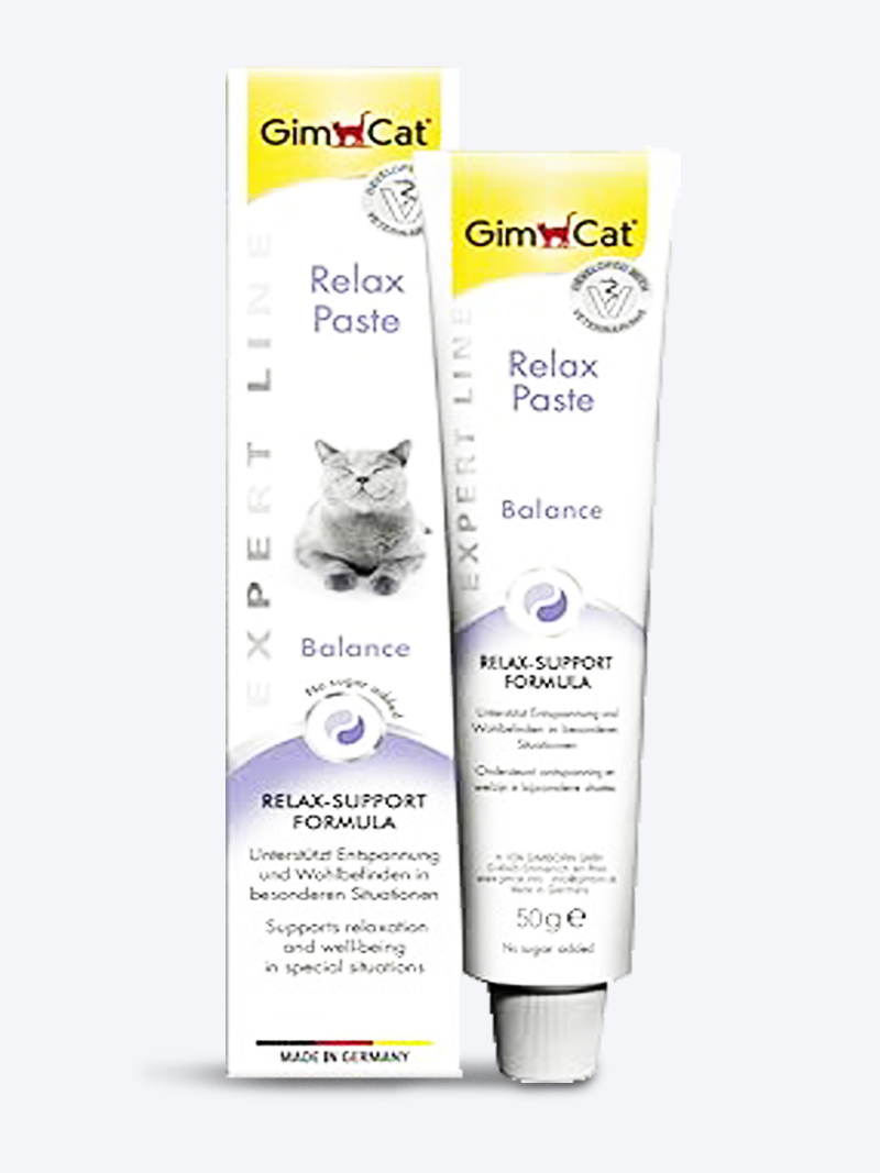 GimCat Expert Line Relax Paste 50g | Calming Supplement for Cats Stress & Anxiety Relief