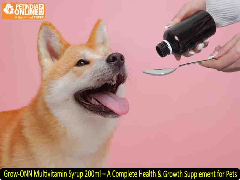 Grow-ONN Multivitamin Syrup 200ml – A Complete Health & Growth Supplement for Pets
