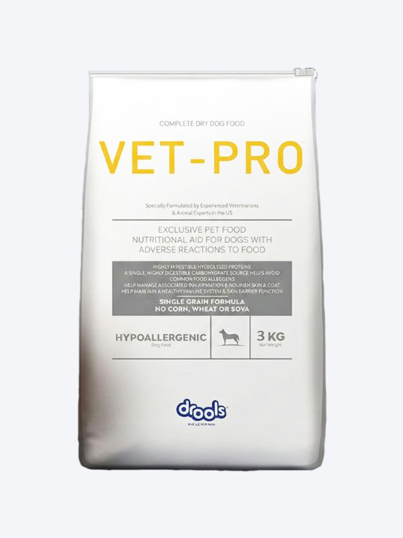 Vet Pro Hypoallergenic Dry Dog Food 3kg | Petindiaonline.com