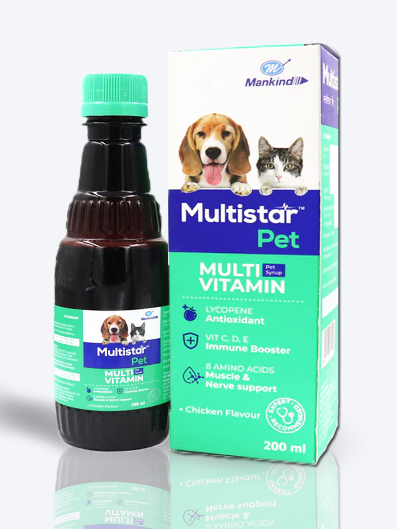 Multistar Pet Syrup 200ml – Complete Multivitamin Supplement for Dogs and Cats