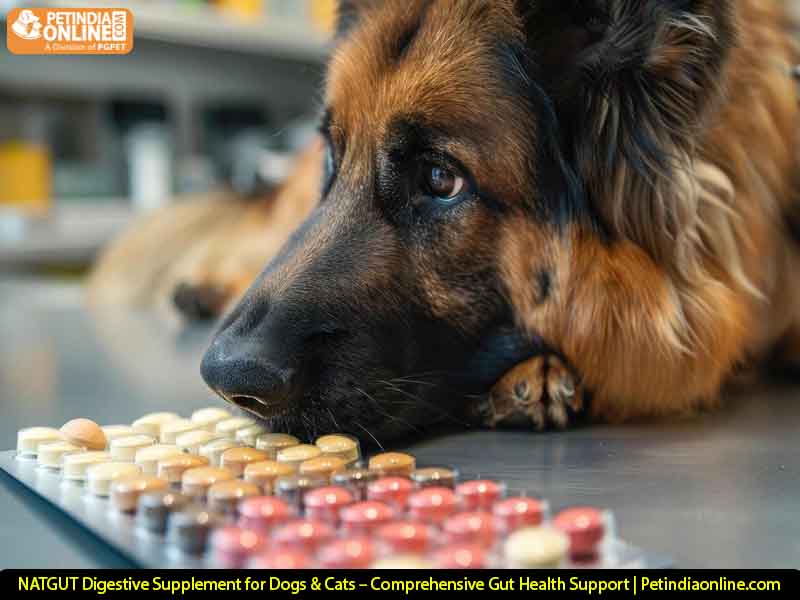 NATGUT Digestive Supplement for Dogs & Cats – Comprehensive Gut Health Support | Petindiaonline.com
