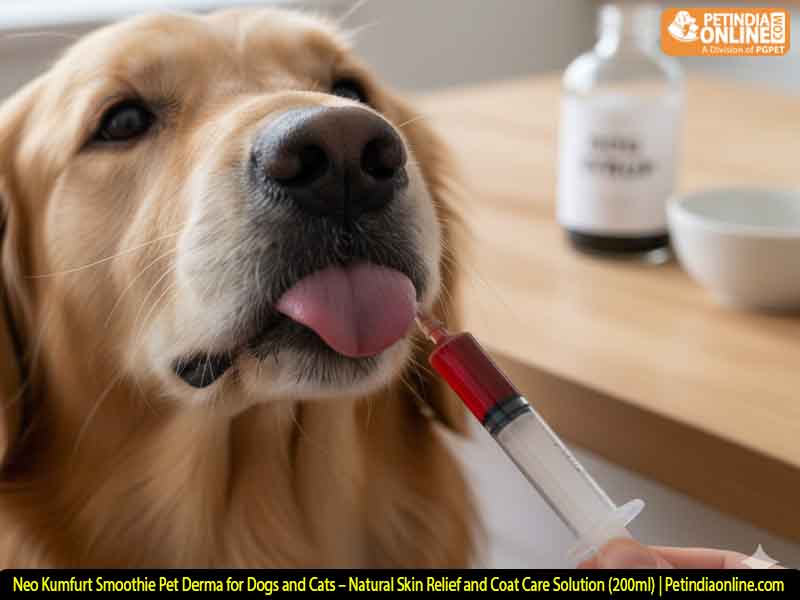 Neo Kumfurt Smoothie Pet Derma for Dogs and Cats – Natural Skin Relief and Coat Care Solution (200ml) | Petindiaonline.com