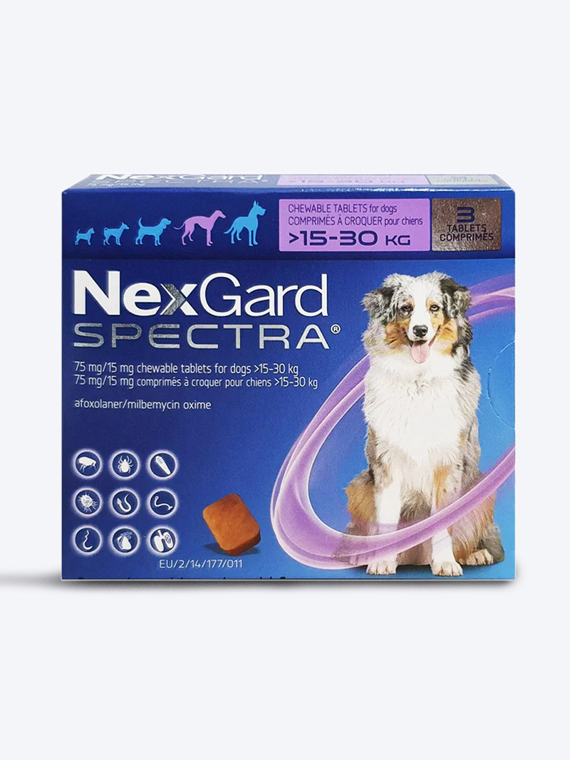 Nexgard Spectra Tick & Flea Tablet (15 to 30kg) for Dogs | PetIndiaOnline