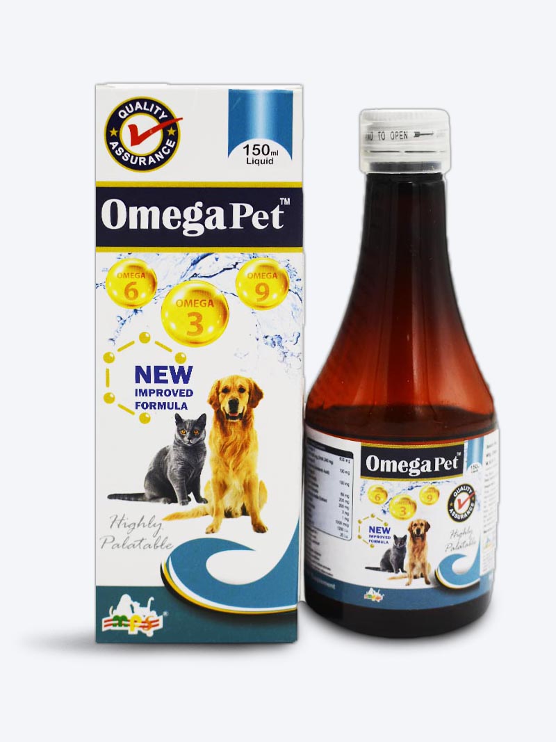 Omega Pet Syrup 150ml – Skin and Coat Health Supplement for Dogs and Cats