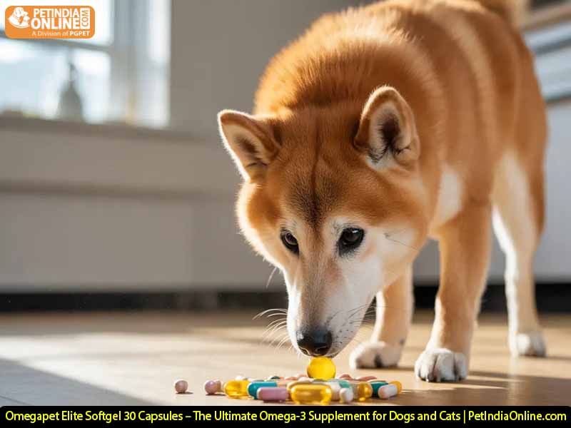 Omegapet Elite Softgel 30 Capsules – The Ultimate Omega-3 Supplement for Dogs and Cats | PetIndiaOnline.com