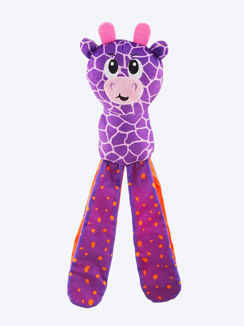 Outward Hound Silly Legz Giraffe Dog Toy – Soft and Durable Plush in Purple