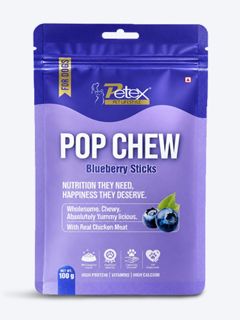Petex Pop Chew Blueberry Sticks 100g | Blueberry Dog Treats