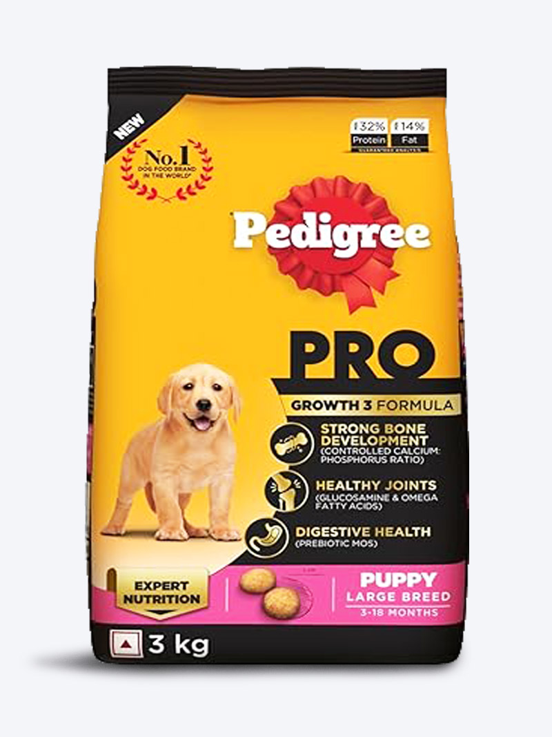 Pedigree Pro Puppy Large Breed Dog Food 3kg | Expert Nutrition for Large Breed Puppies