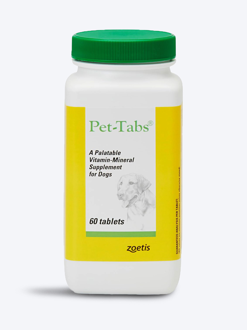 Buy Pet Tab Vitamin Mineral Tablets 60 Tabs Online at Petindiaonline.com | Daily Multivitamin for Dogs