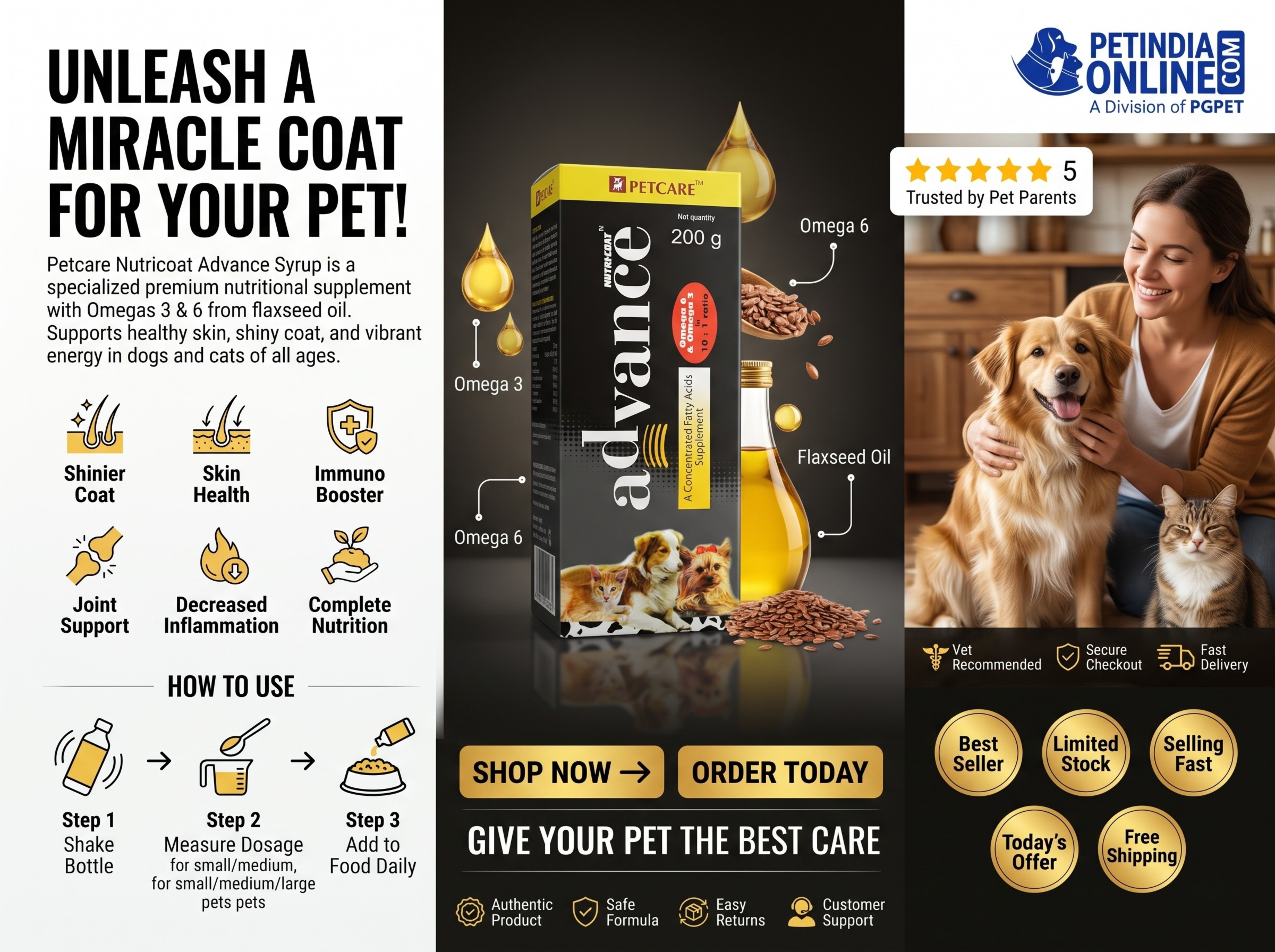Petcare Nutri Coat Advance 400ml for Dogs & Cats: Benefits, Uses & Buying Guide