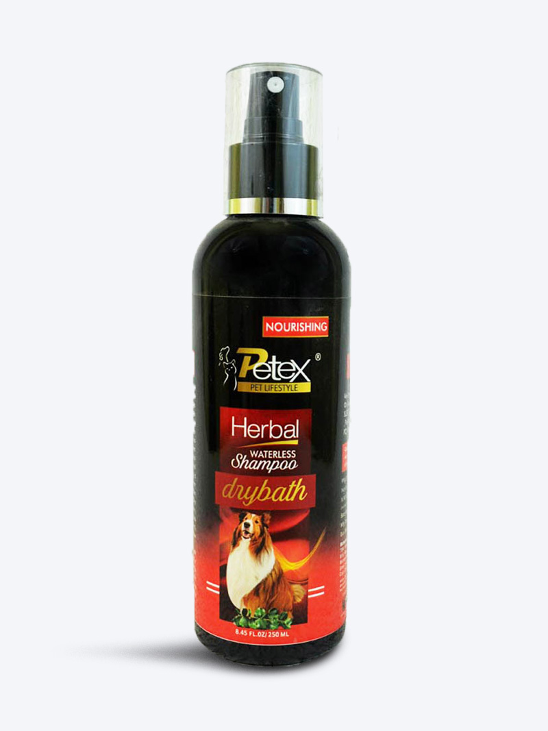 Buy Petex Herbal Dry Bath Dog Shampoo 250ml – Petindiaonline.com