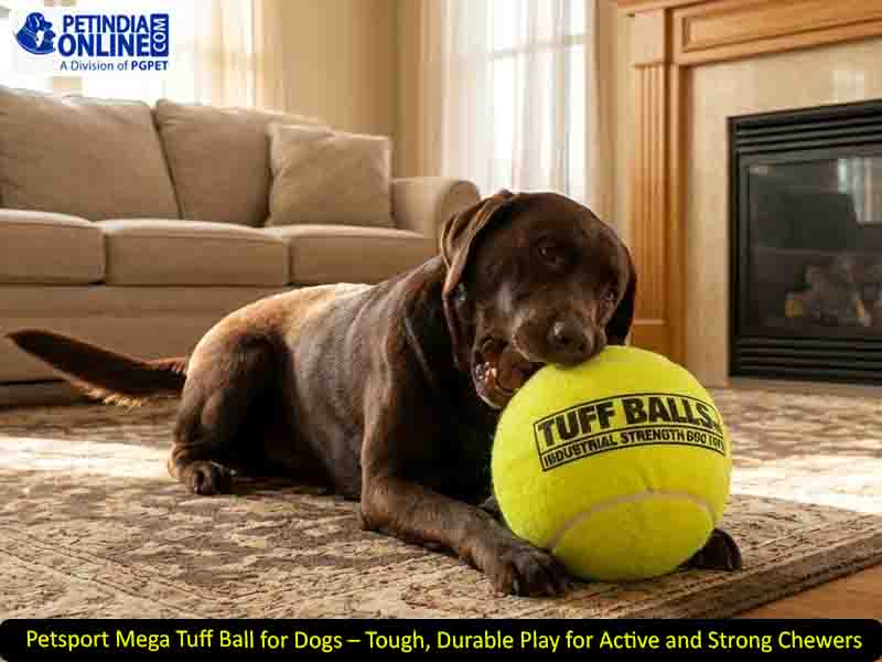 Petsport Mega Tuff Ball for Dogs – Tough, Durable Play for Active and Strong Chewers