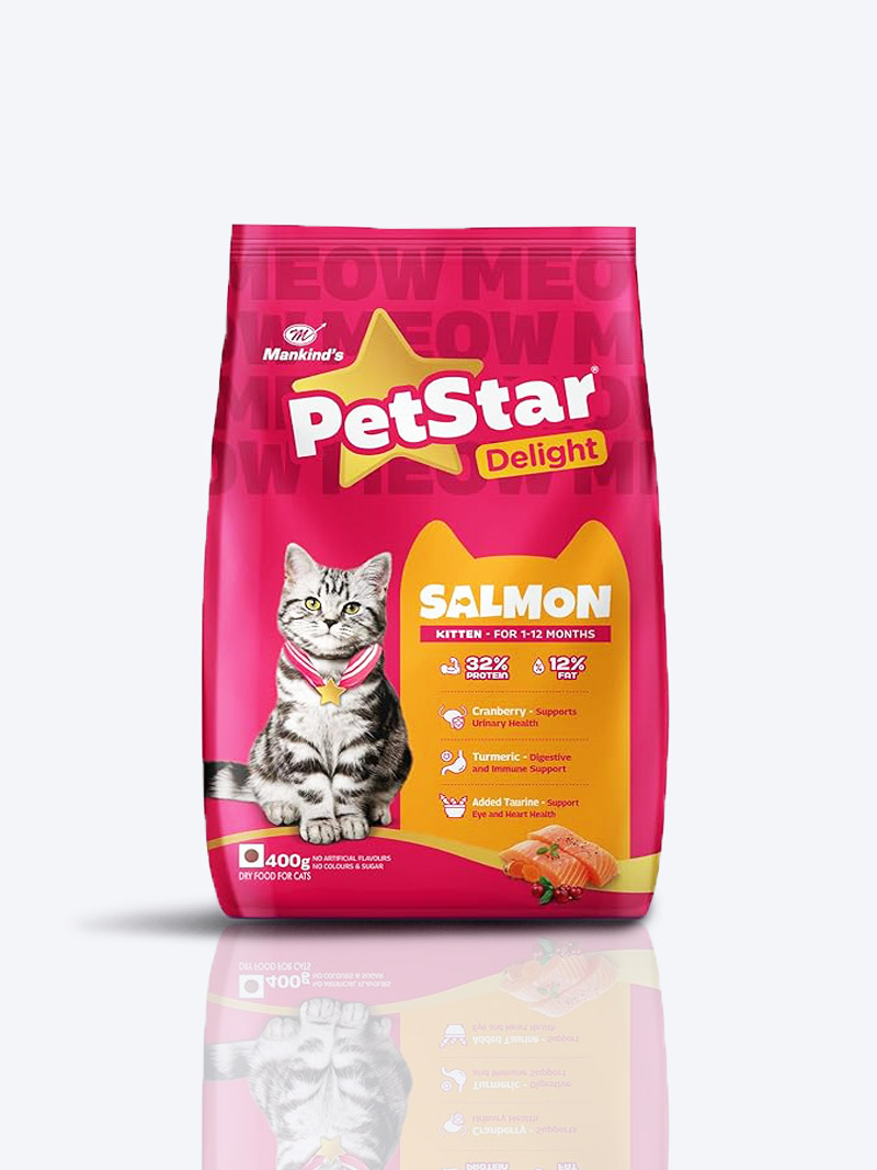 PetStar Kitten Salmon Dry Food 400g | Healthy Growth Nutrition for Kittens