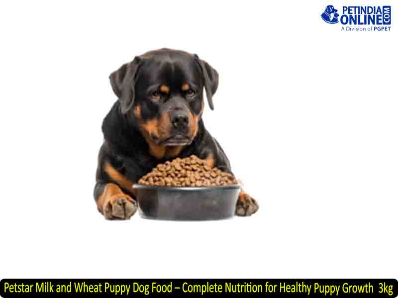 Petstar Milk and Wheat Puppy Dog Food – Complete Nutrition for Healthy Puppy Growth 3kg