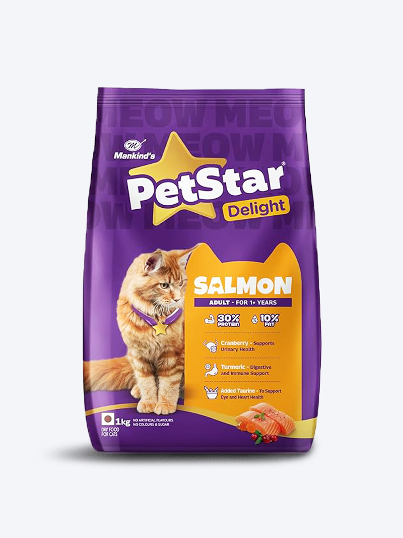 Petstar Salmon Adult Cat Dry Food | Complete Nutrition for Adult Cats
