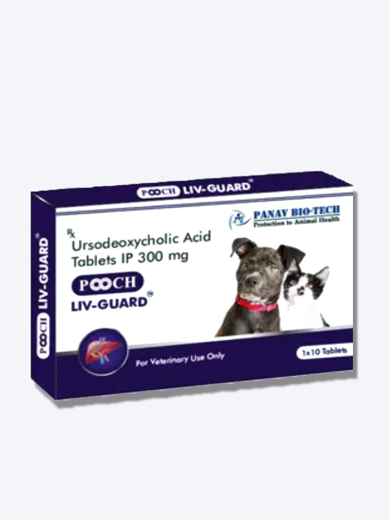 Pooch Liv-Guard 300mg Tablets for Dogs & Cats – 10 Tabs | Petindiaonline.com