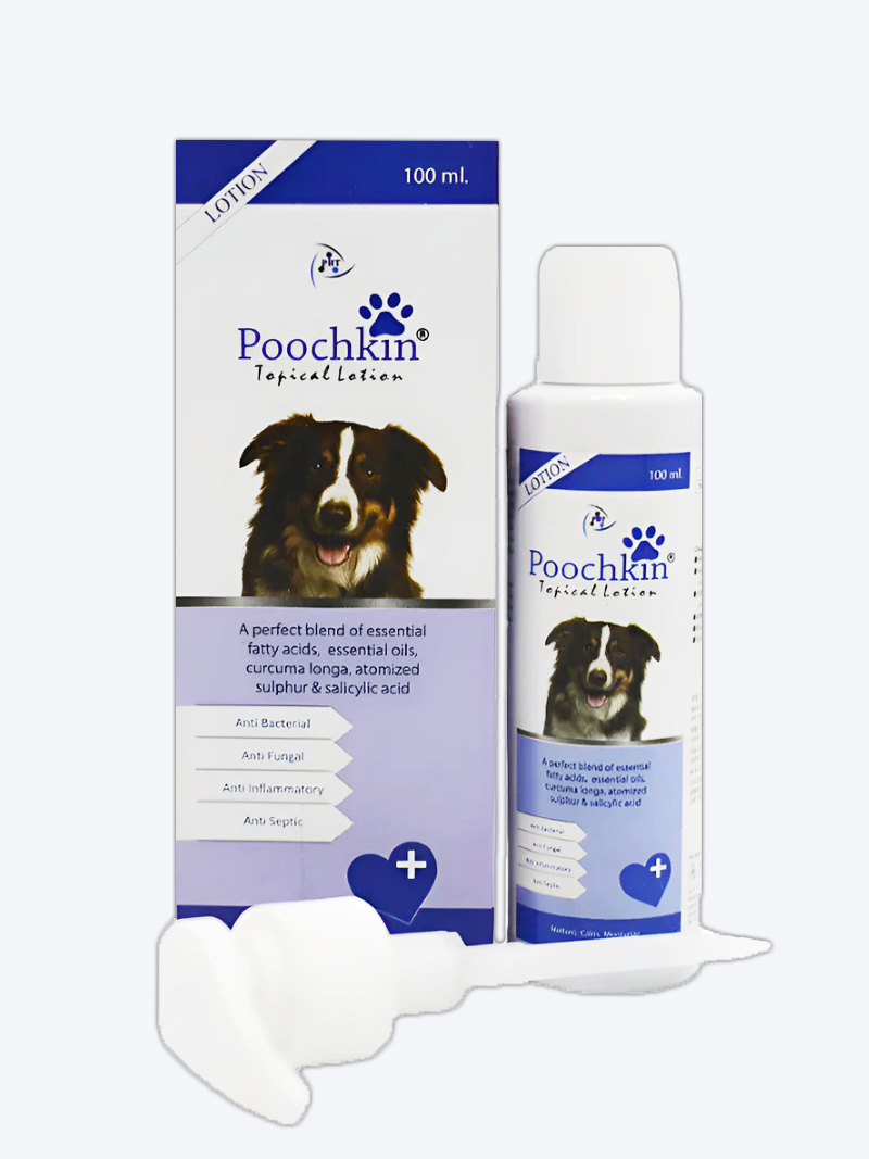Poochkin Lotion 100ml – Antibacterial & Antifungal Skin Lotion for Dogs and Cats
