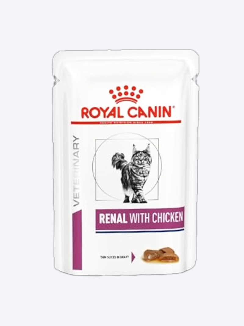 Royal Canin Renal Chicken Wet Cat Food 85g (Pack of 12) | Veterinary Diet Kidney Care