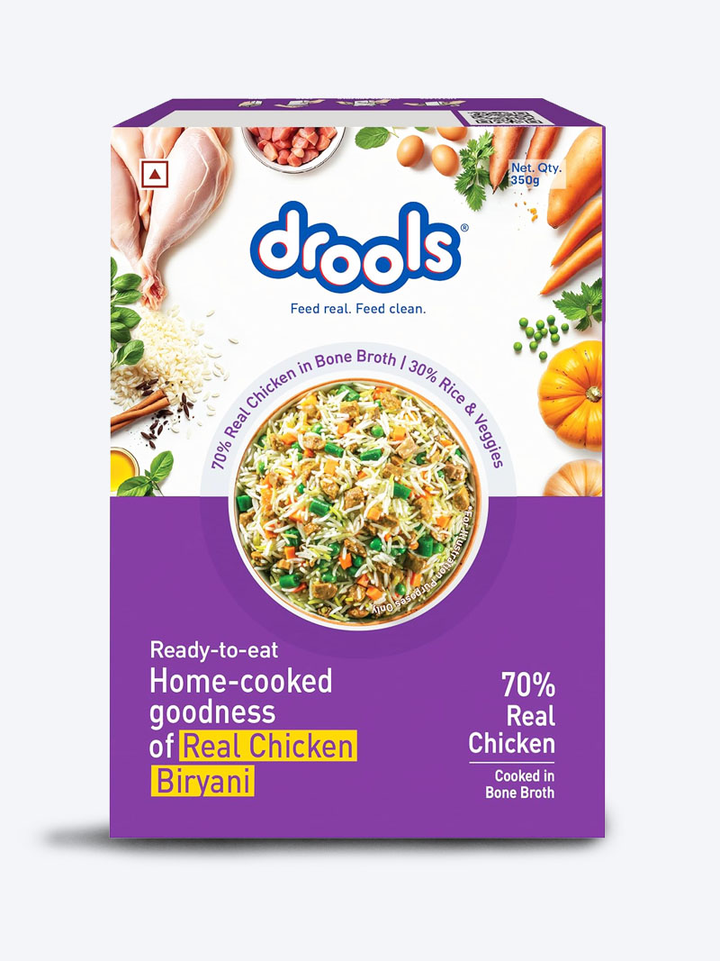 Drools Real Chicken Biryani Wet Dog Food 350g | Tasty Tetra Pack Meal