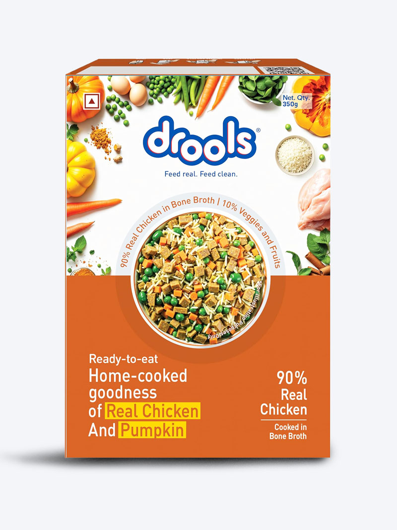 Drools Real Chicken & Pumpkin Wet Dog Food 350g | Healthy Tetra Pack