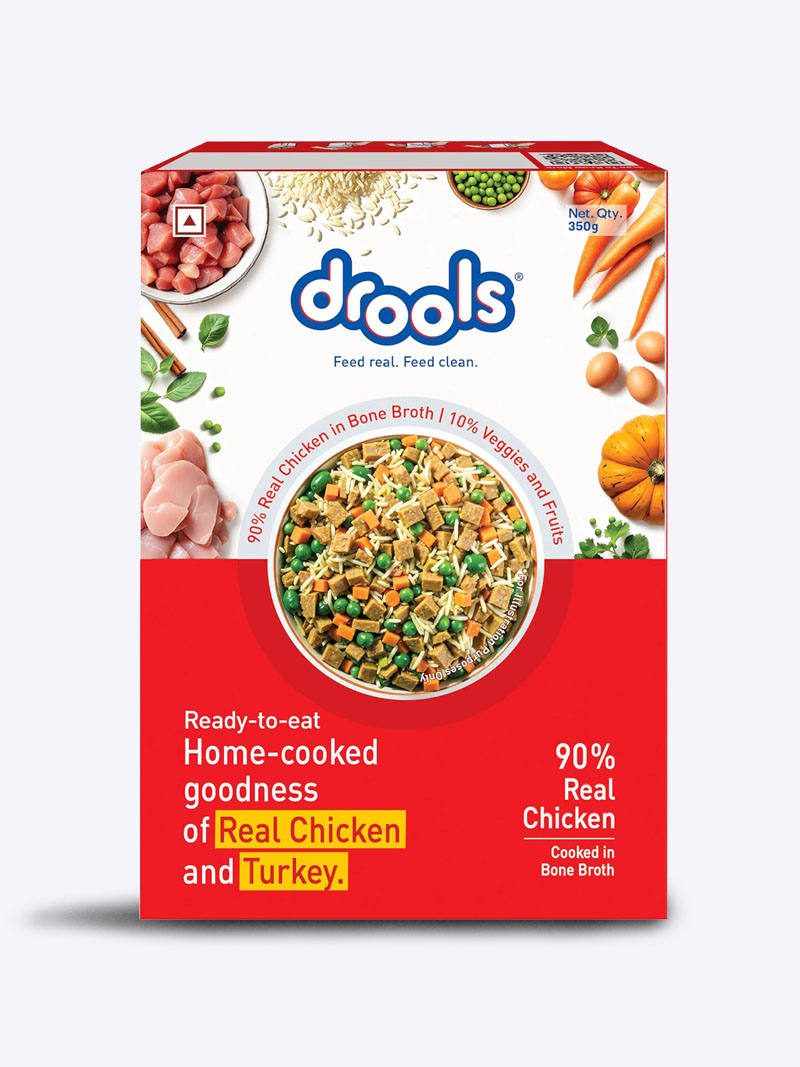 Drools Real Chicken Biryani Wet Dog Food 350g | Tasty Tetra Pack Meal