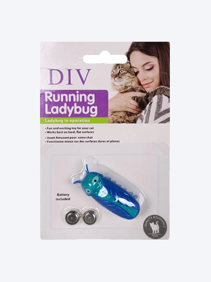Running Ladybug Cat Toy | Interactive Moving Cat Toy for Active Play