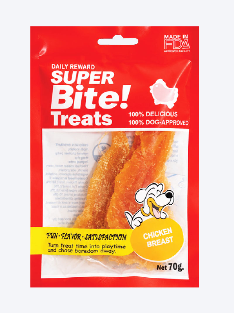 Buy Super Bite Chicken breast 70gm – Tasty Dog Treats | Petindiaonline.com