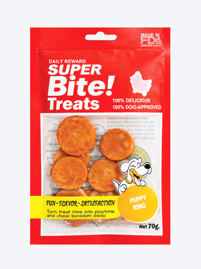Buy Super Bite Chicken Puppy Ring Snacks 70gm in online India on Petindiaonline