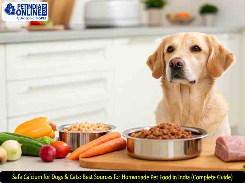 Safe Calcium for Dogs & Cats: Best Sources for Homemade Pet Food in India (Complete Guide)