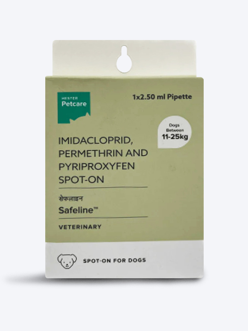 Safeline Tick and Flea Control Spot On for Dogs (11-25kg) | Long-Lasting Protection – Petindiaonline