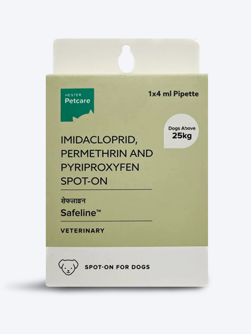 Safeline Tick and Flea Control Spot On for Dogs (25kg–50kg) | Long-Lasting Protection – Petindiaonline