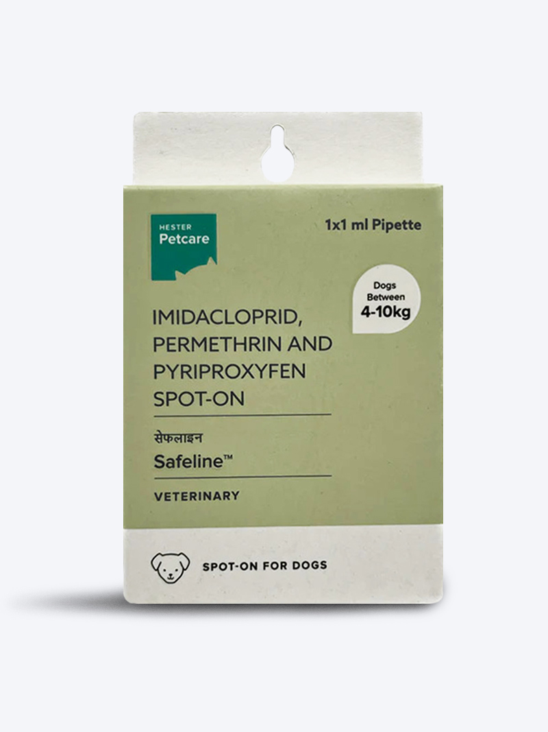 Safeline Tick and Flea Control Spot On for Dogs (4-10kg) | Long-Lasting Protection – Petindiaonline
