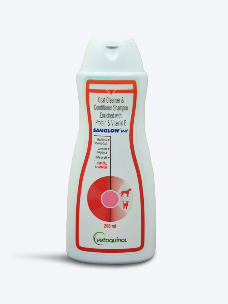 Buy Vetoquinol Samglow P-V Dog Shampoo 200ml Online – Petindiaonline.com