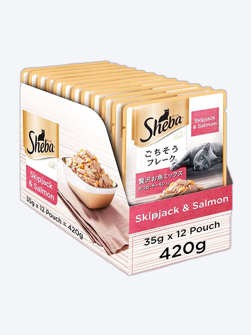 Buy Sheba Skipjack & Salmon 35gm at a low price in online India on Petindiaonline