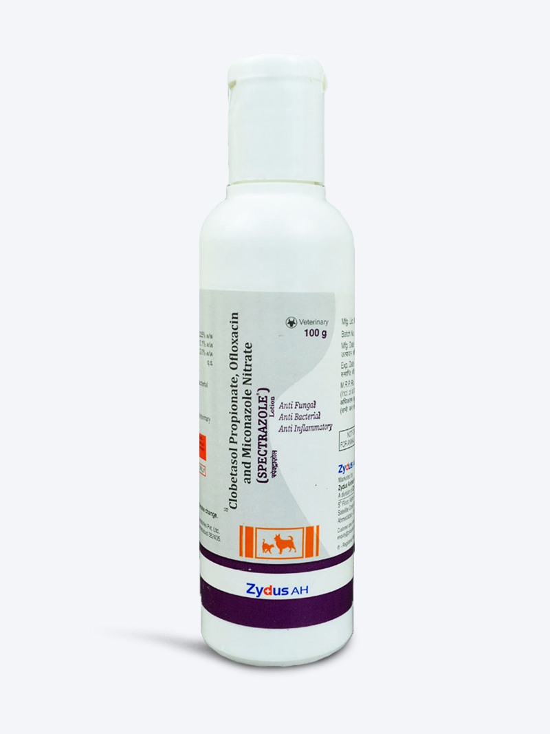 Spectrazole Lotion 100gm (Pack of 2) – Antifungal & Antibacterial Lotion for Dogs and Cats