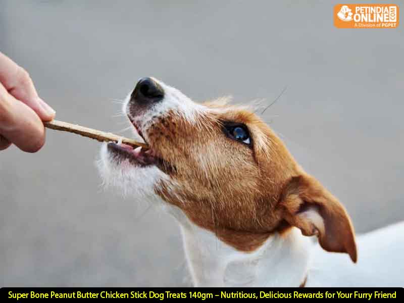 Super Bone Peanut Butter Chicken Stick Dog Treats 140gm – Nutritious, Delicious Rewards for Your Furry Friend